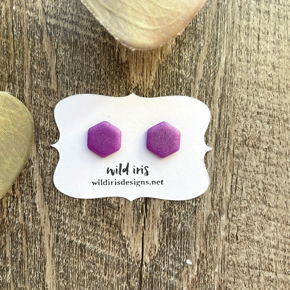 Thumbnail: Jewel Toned Clay Studs