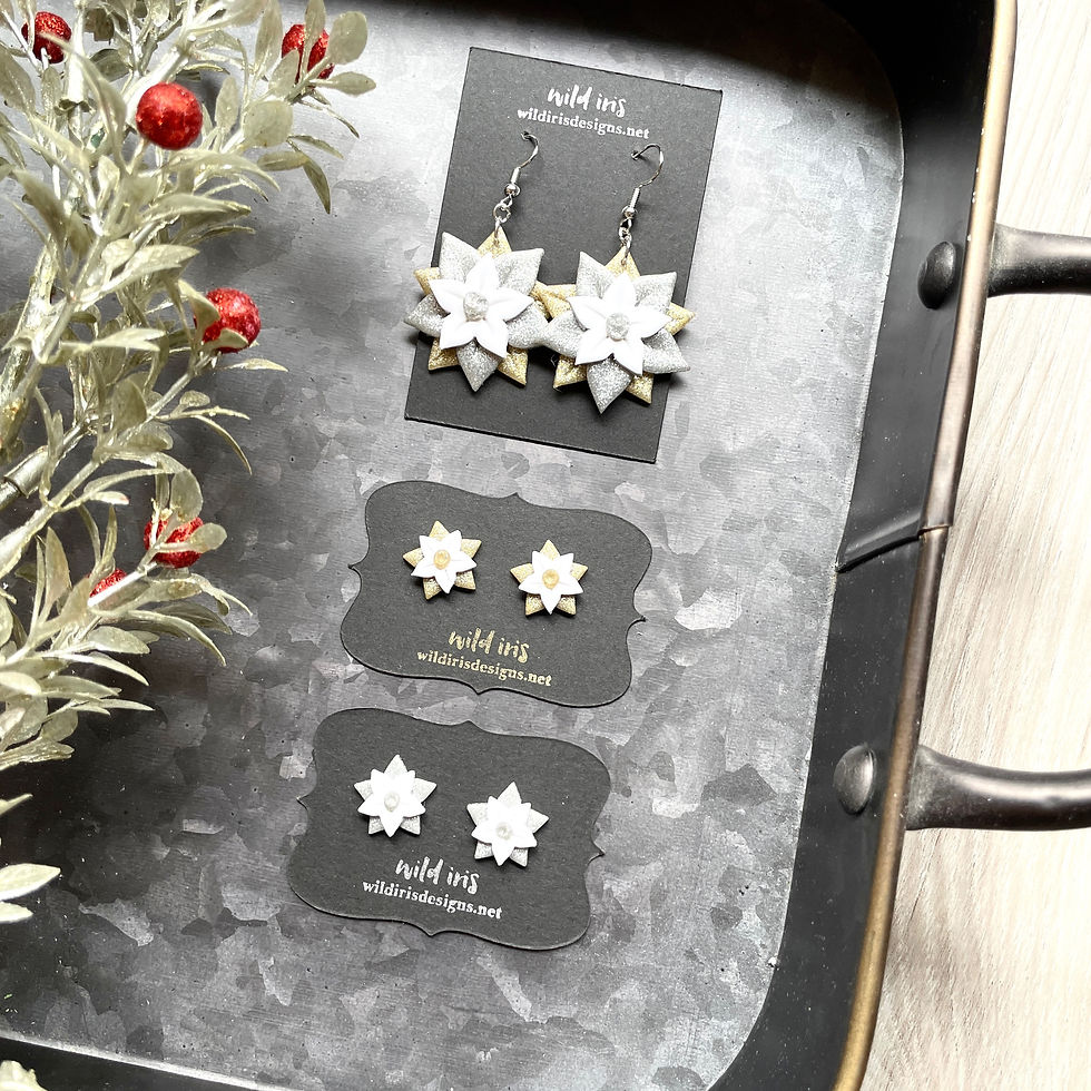 Thumbnail: White & Glitter Poinsettias
