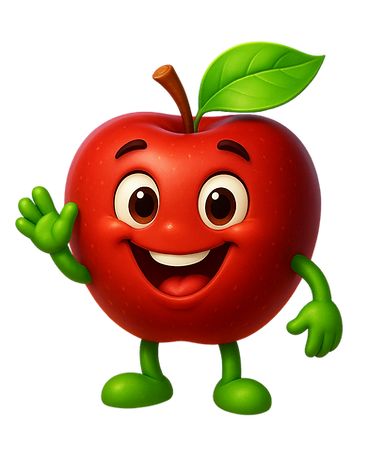 cartoon apple fundraising