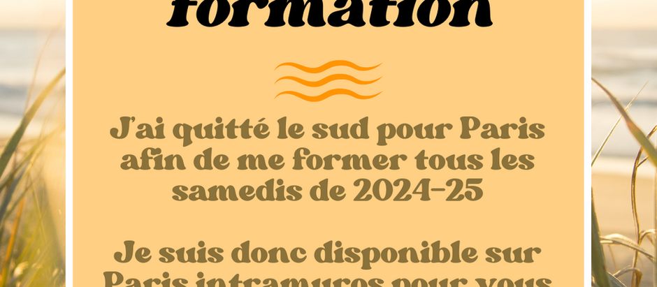 Récemment arrivée sur Paris, je suis disponible pour des suivis à domicile, en structure ou en établissement.