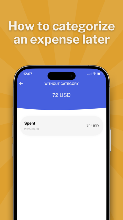 Tutorial: How to categorize an expense later