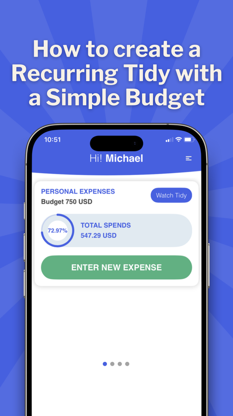 Tutorial: How to create a Recurring Tidy with a Simple Budget