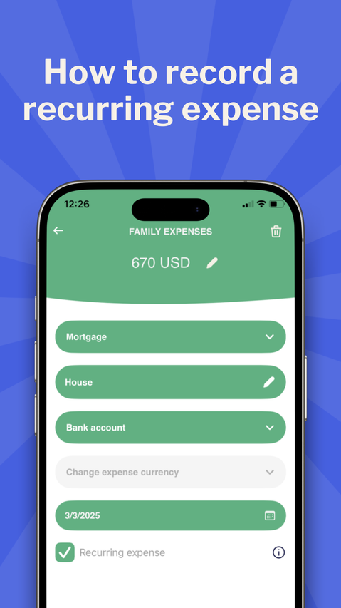 Tutorial: How to record a recurring expense