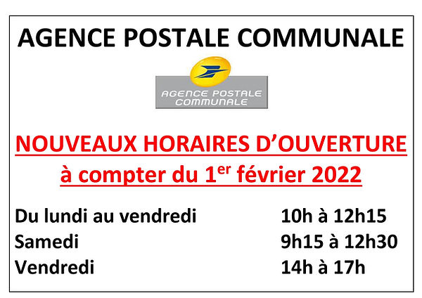affiche horaires poste à compter du 1er février 2022.jpg