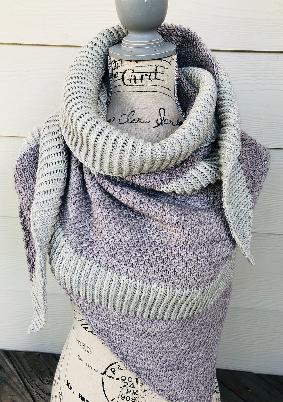 Thumbnail: Winter Collar Shawl Knitting Pattern Industrial Whimsy