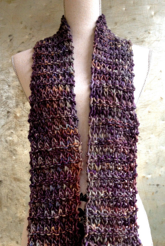 Thumbnail: Broken Seed Scarf Knitting Pattern Industrial Whimsy