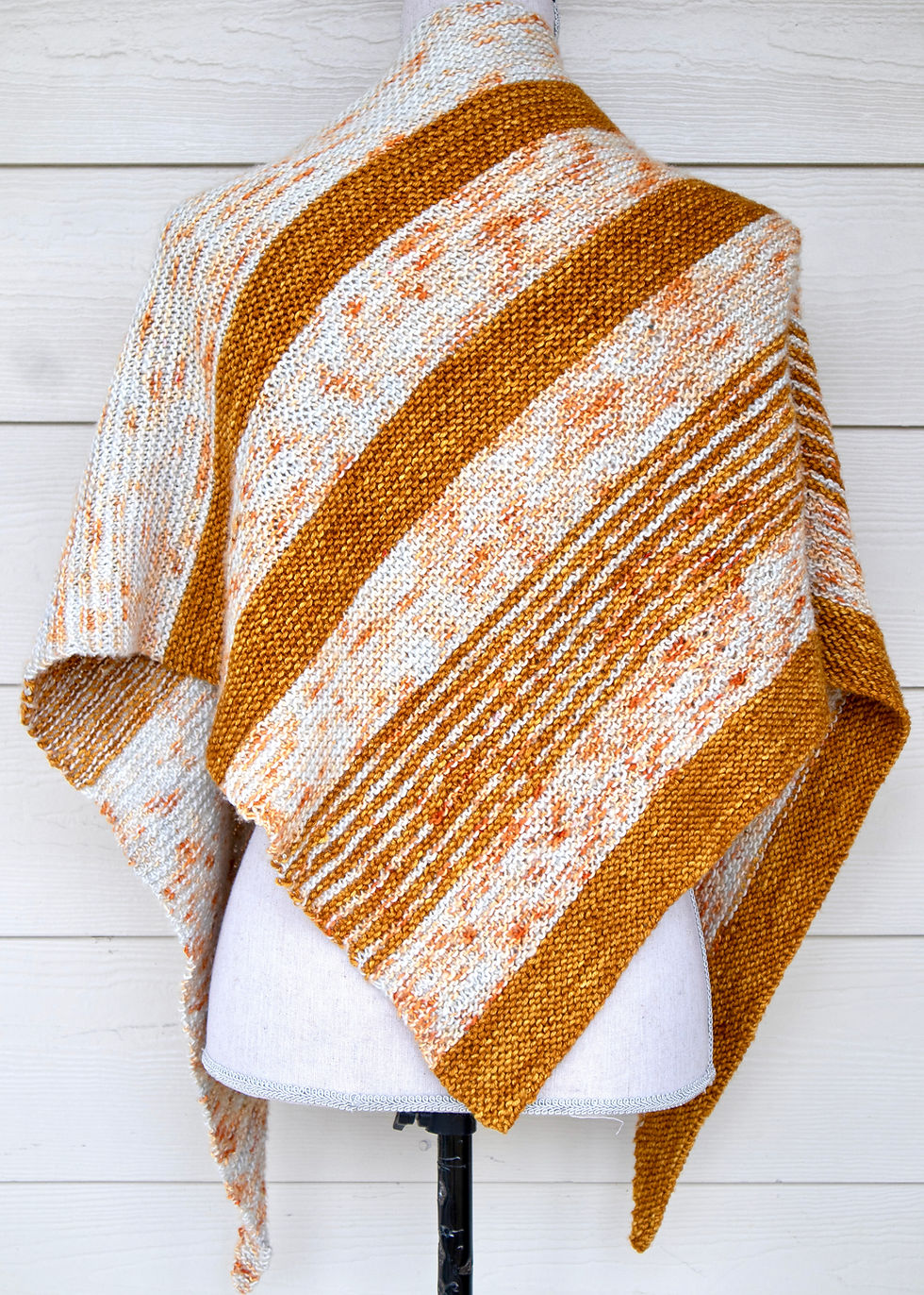 Thumbnail: Garter Graffiti Shawl Knitting Pattern Industrial Whimsy