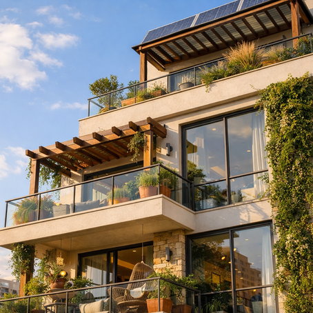 visione esterna di un condominio