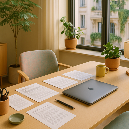 studio moderno con focus sulla scrivania