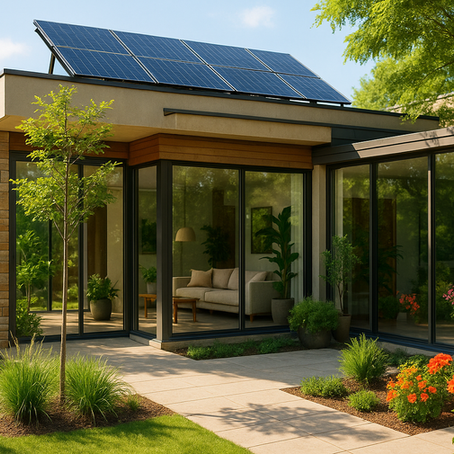 vista esterna di una casa moderna