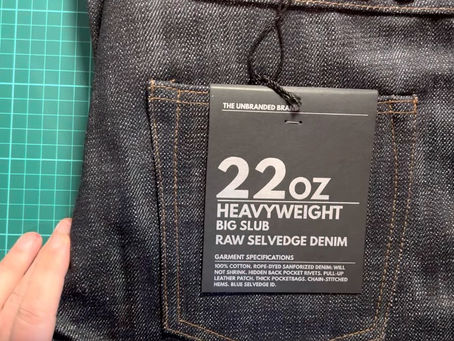 22oz Heavyweight Big Slub Raw Selvedge Denim