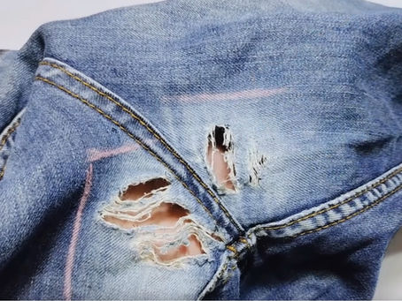 How fix a hole in Denim Jeans