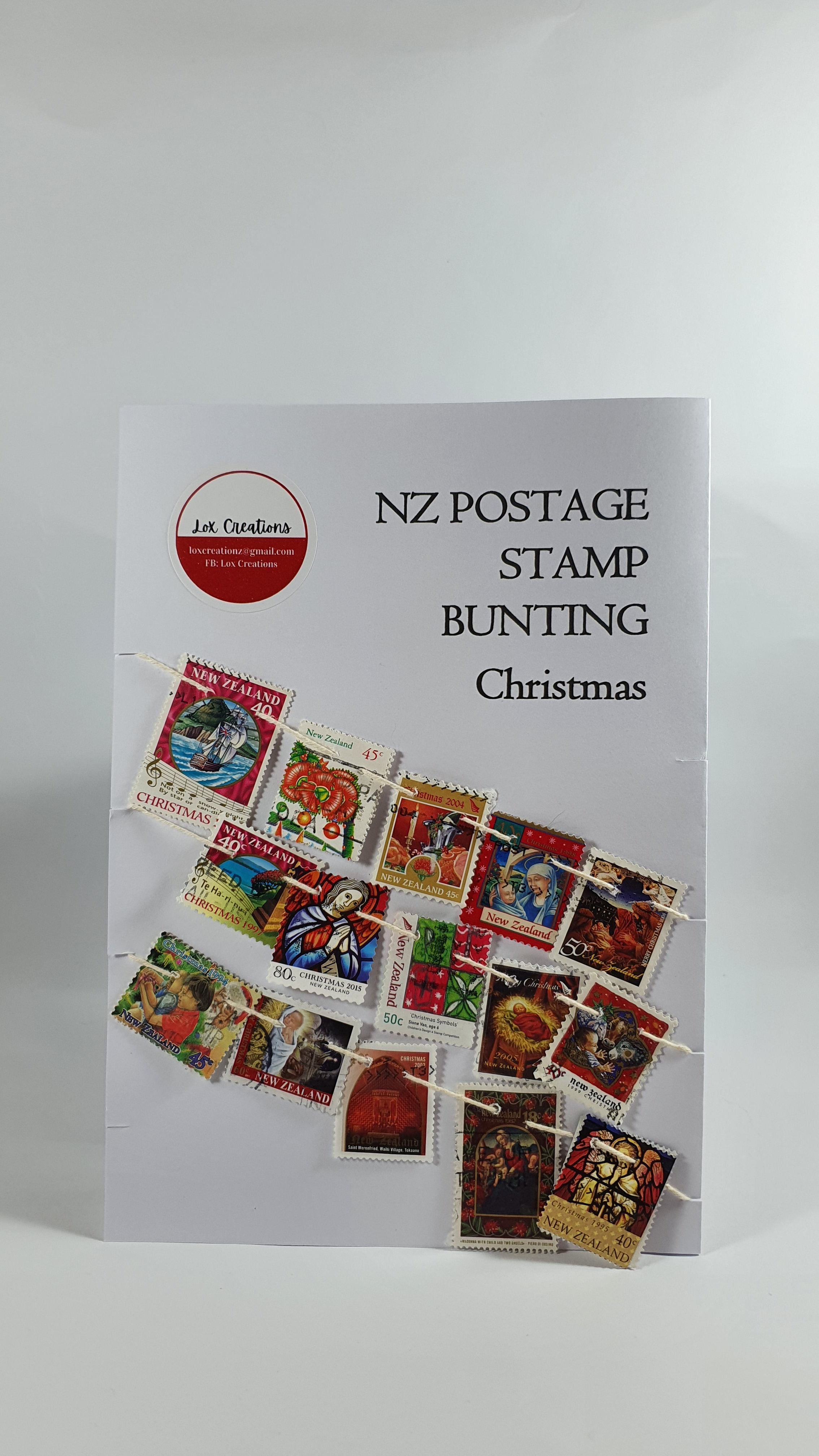 Bunting - Christmas, Red/Gold