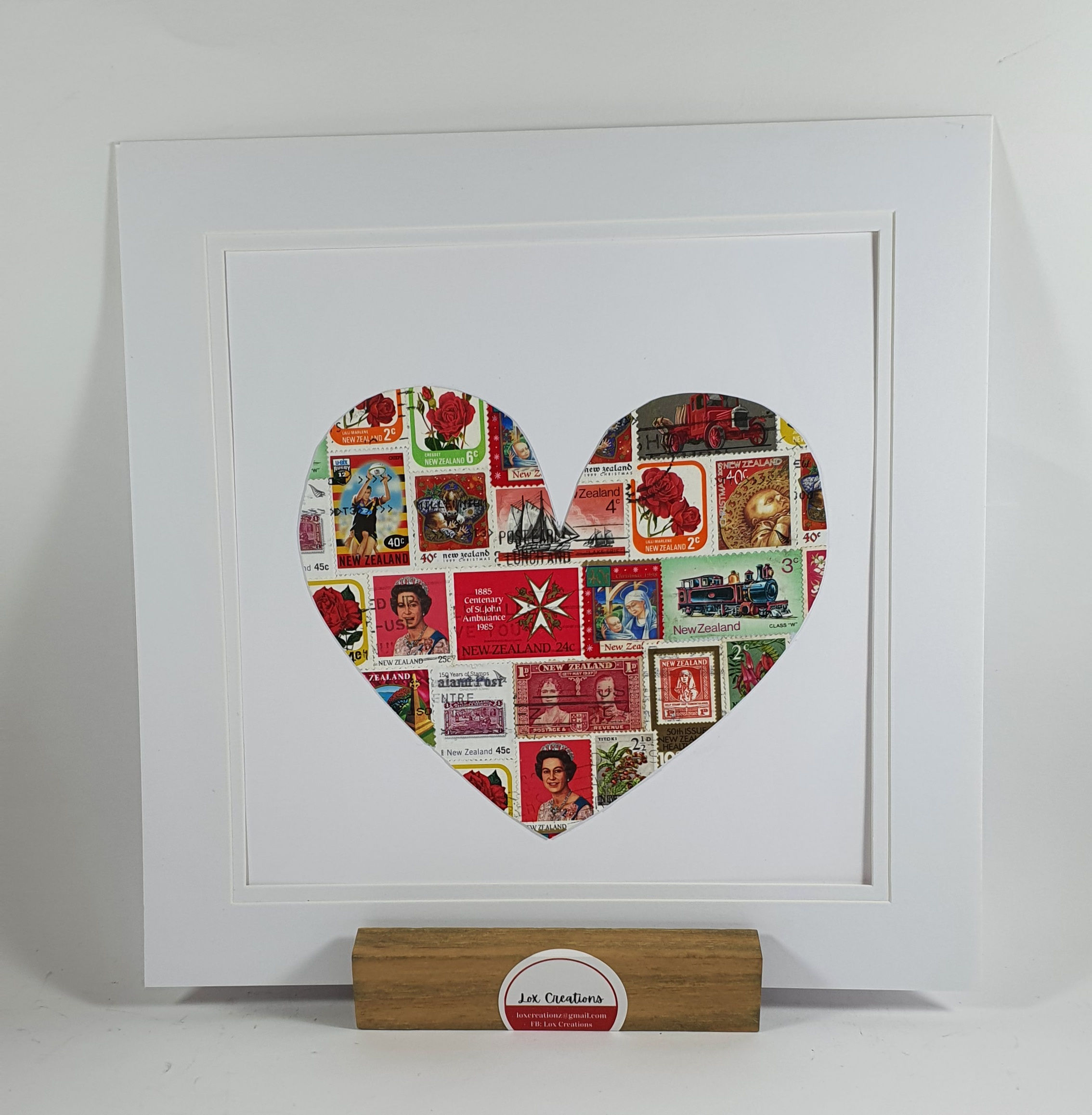 Other Red Collage Heart -Unframed