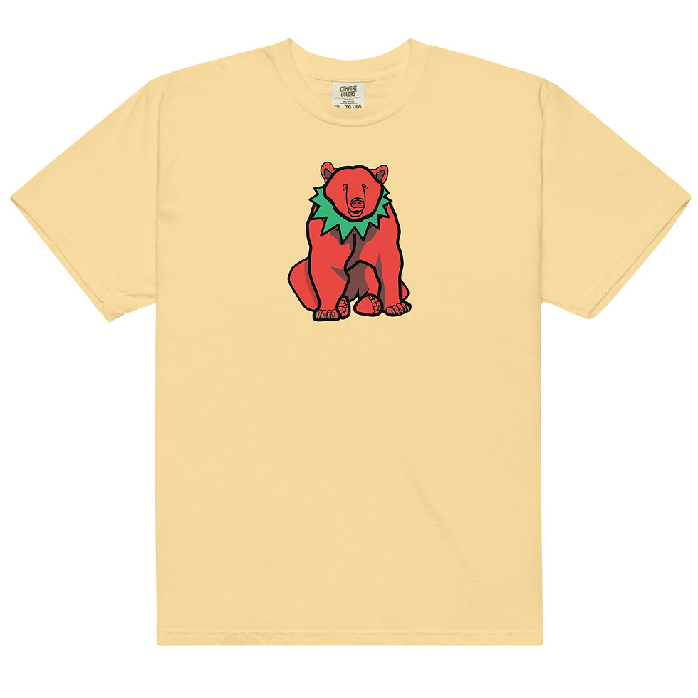 Thumbnail: Grateful Bear Red heavyweight t-shirt