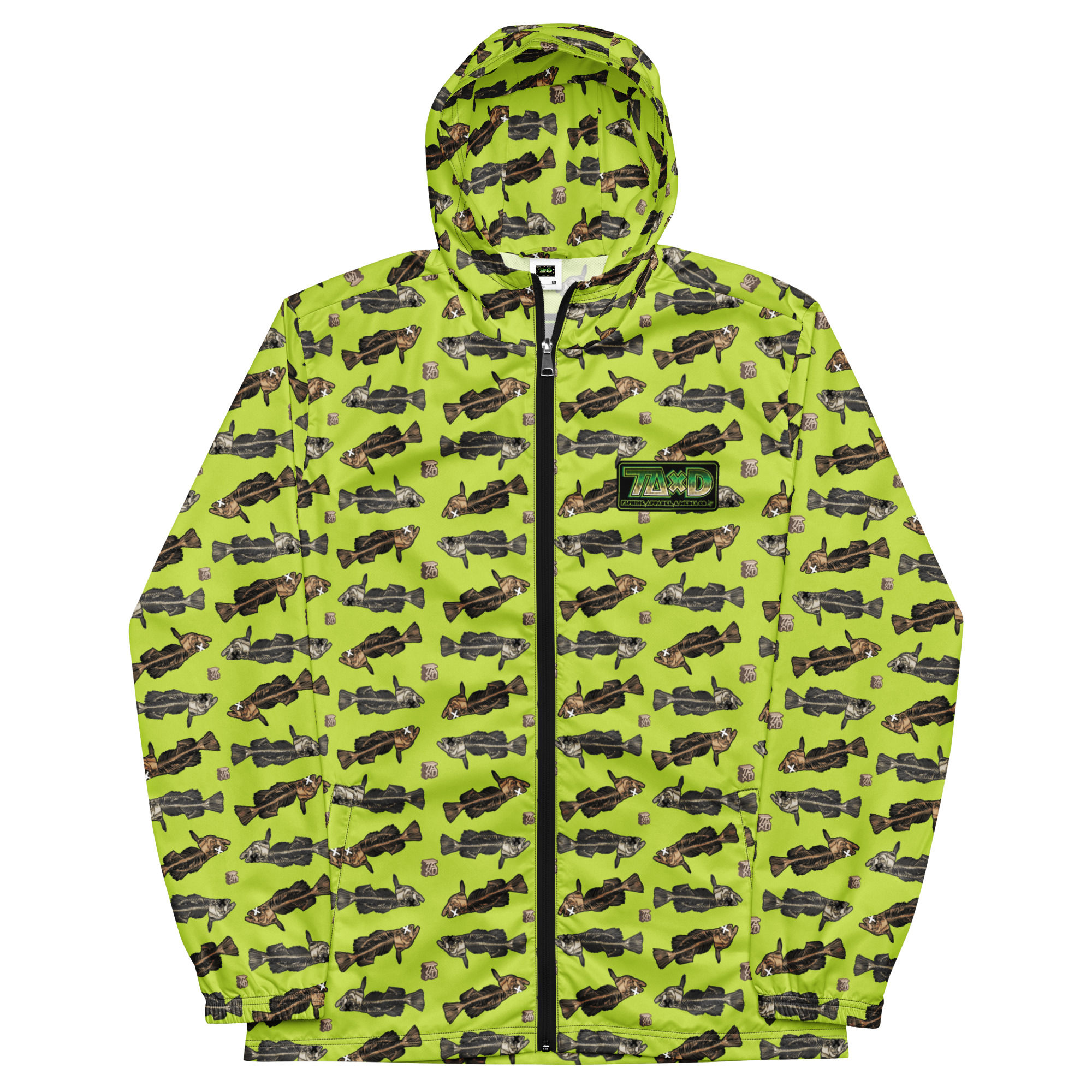Bass Skelly(YellowGreen) Windbreaker