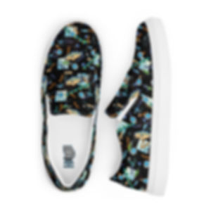 90s Bass Pattern V2 Men’s slip-on canvas shoes