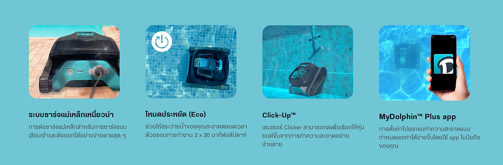 ภาพขนาดย่อ: Dolphin LIBERTY 400 The cordless robotic pool cleaner Floor, Walls and Waterline