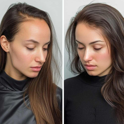 Female Hair Transplant Result Before And After - FUEsion Hair Clinics