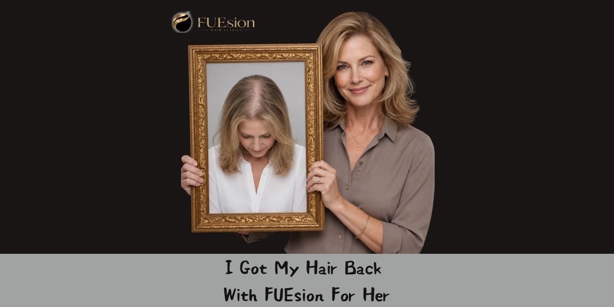 Female hair restoration result — FUEsion For Her