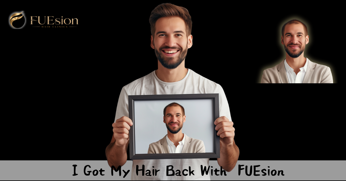 Before & After Hair Transplant — FUEsion Patient