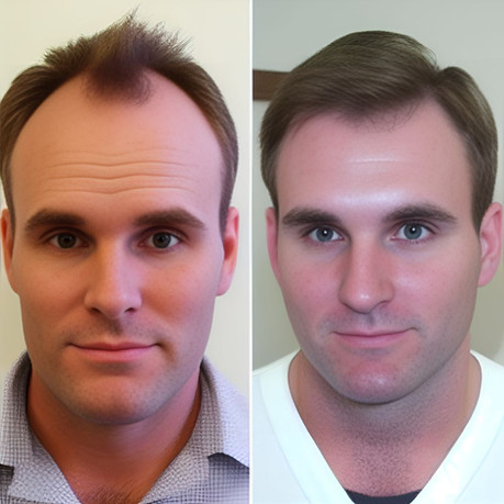 ARTAS Hair Transplant Beverly Hills - FUEsion Hair Clinics - Hair Transplant Result