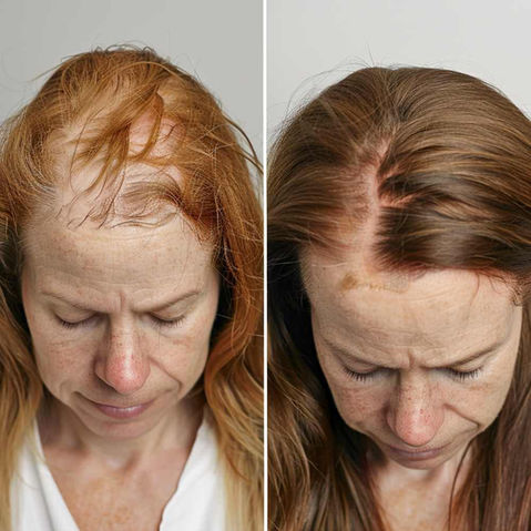 Female Hair Transplant Result Before And After - FUEsion Hair Clinics