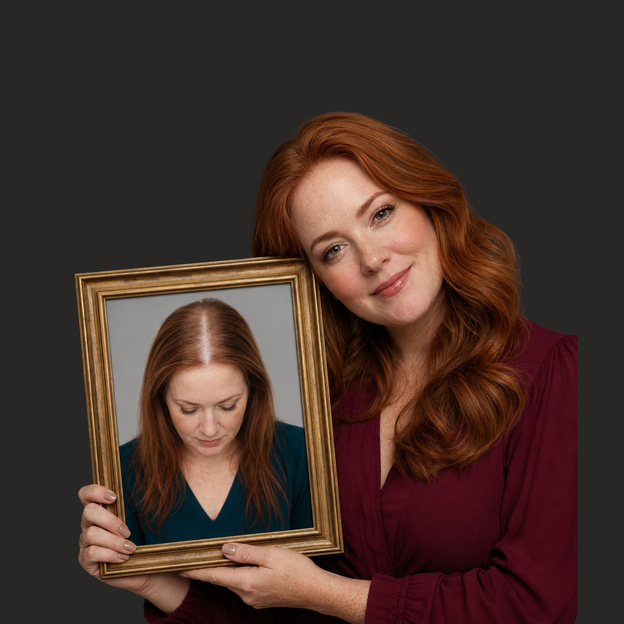 Before and after — front zone density for post-partum hair loss