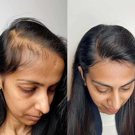 Female Hair Transplant Result Before And After - FUEsion Hair Clinics