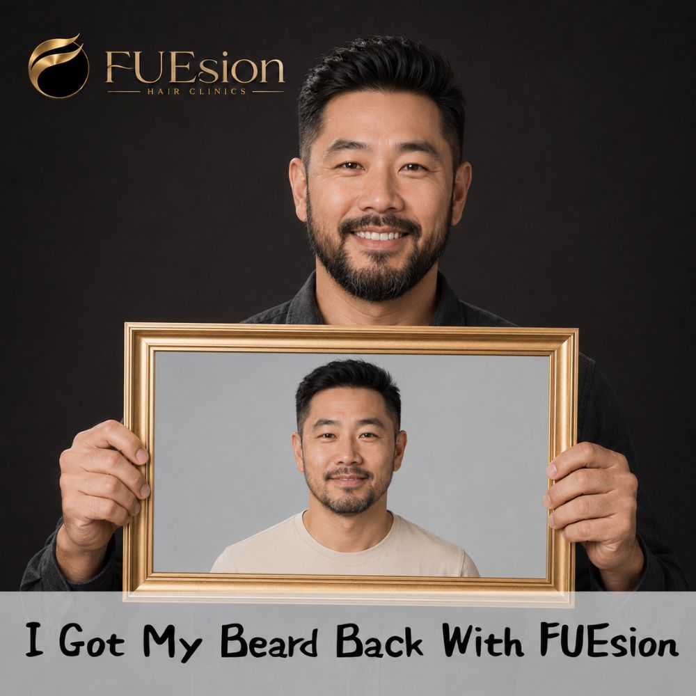 Beard transplant result — FUEsion Hair Clinics