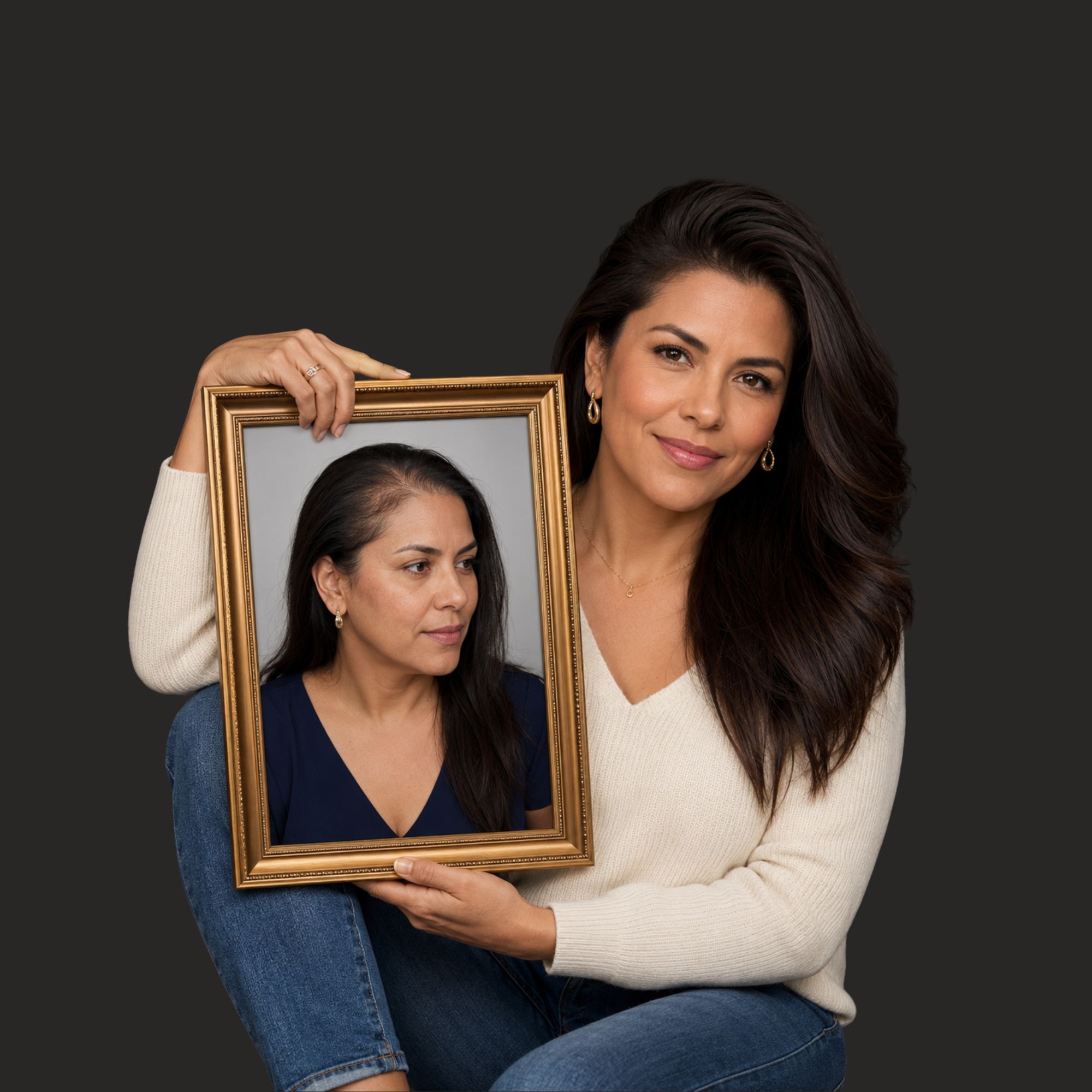Before and after — full density enhancement for androgenetic alopecia