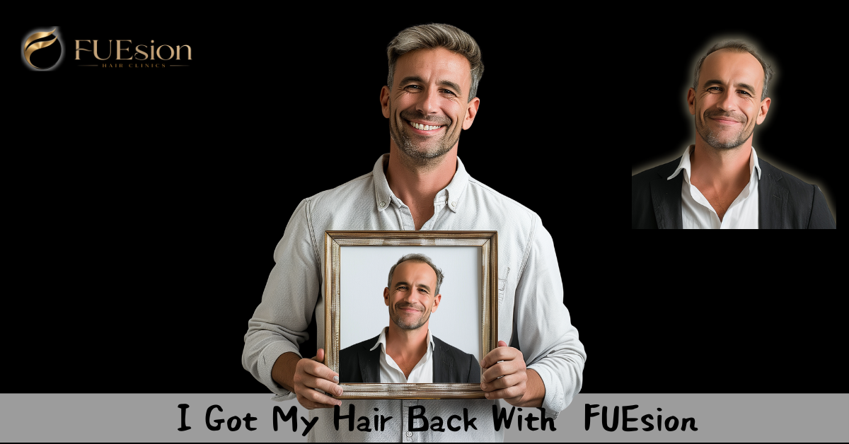 Before & After Hair Transplant — FUEsion Patient