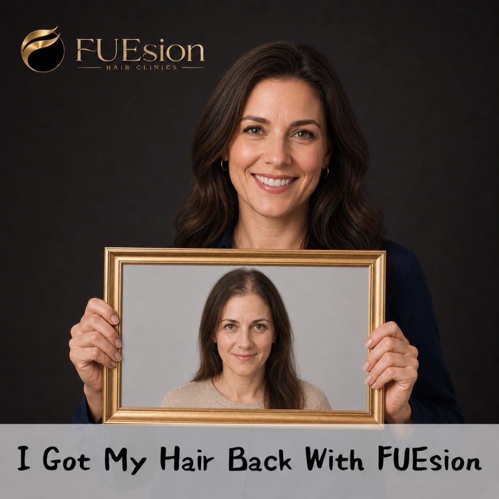 Female hair transplant result — FUEsion Hair Clinics