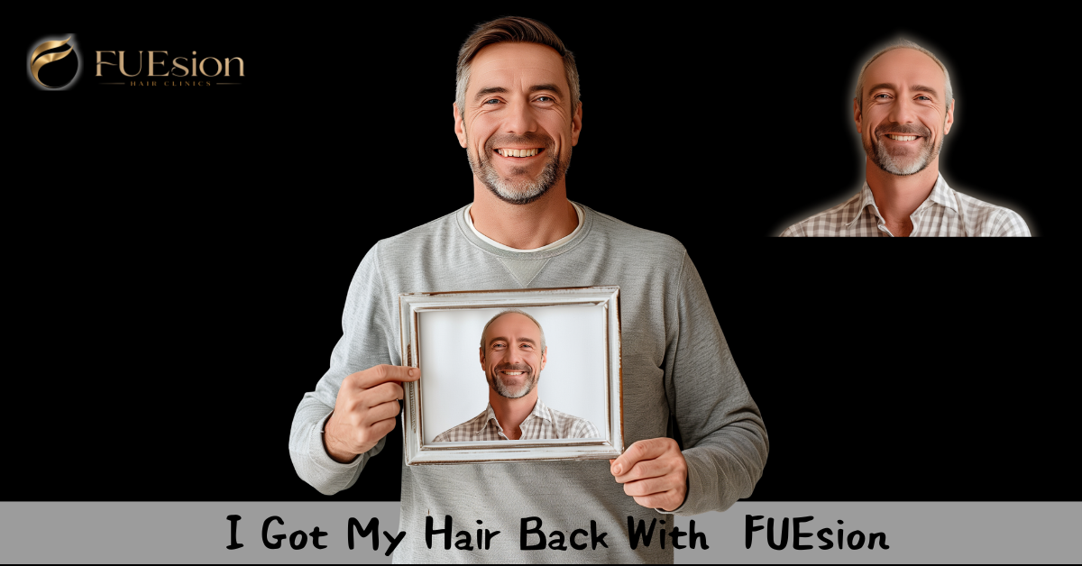 Before & After Hair Transplant — FUEsion Patient