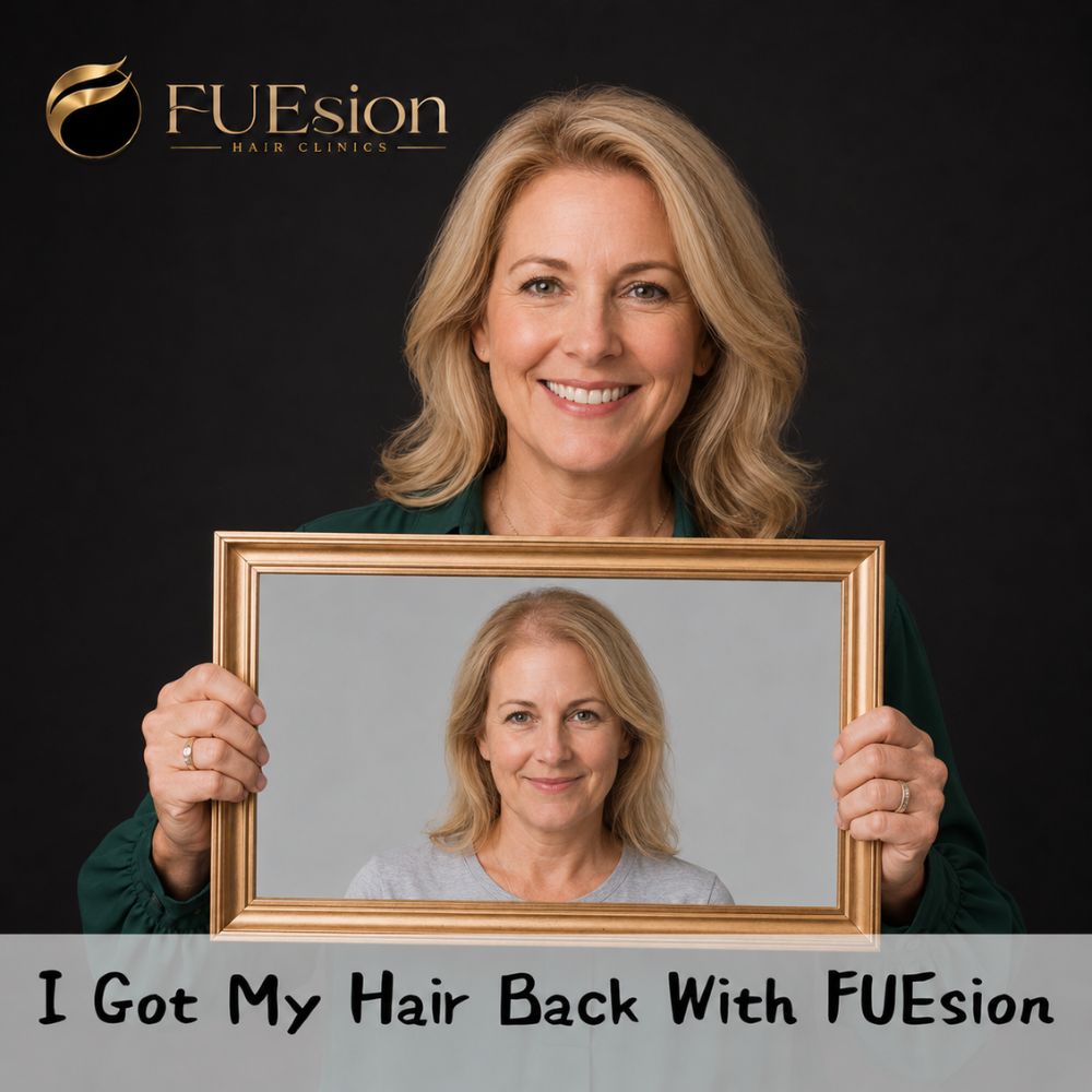 Female hair transplant result — FUEsion Hair Clinics