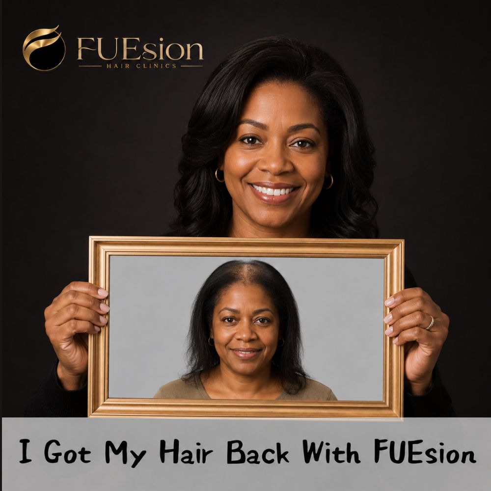 Female hair transplant result — FUEsion Hair Clinics