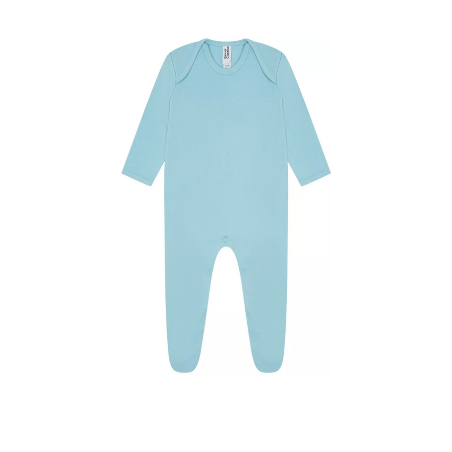 Close-up of a soft cotton baby bodysuit with snap closures