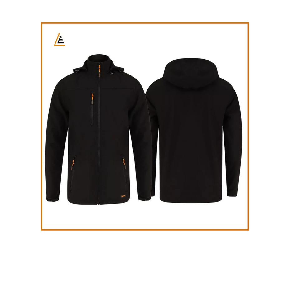 Soft shell fleece jacket, designed for warmth and comfort in cooler weather.