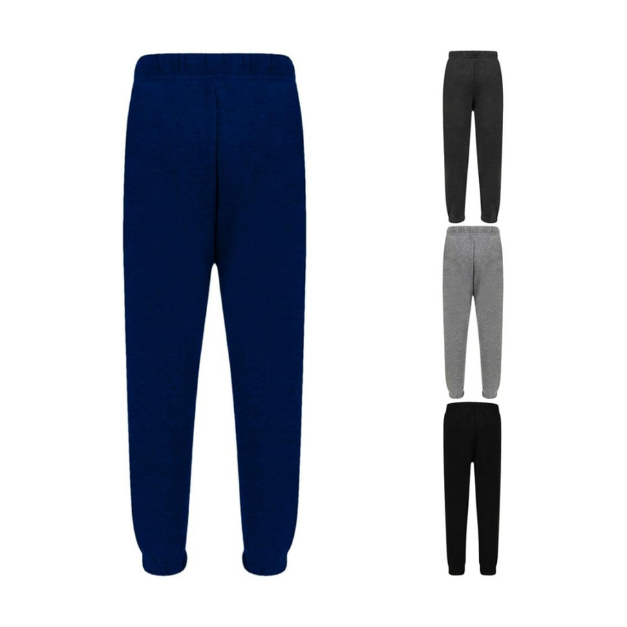 LE11® UK men's fleece jogging bottoms, designed for comfort with a soft fleece interior and a relaxed fit, perfect for casual