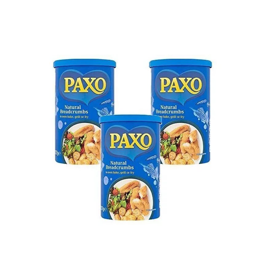 Paxo Natural Breadcrumbs (227g, Pack of 3) – Light and crispy breadcrumbs, perfect for coating, stuffing, and cooking.