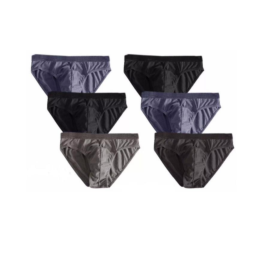 Men's classic underwear slips in assorted colors, featuring an elastic waistband for a snug fit.