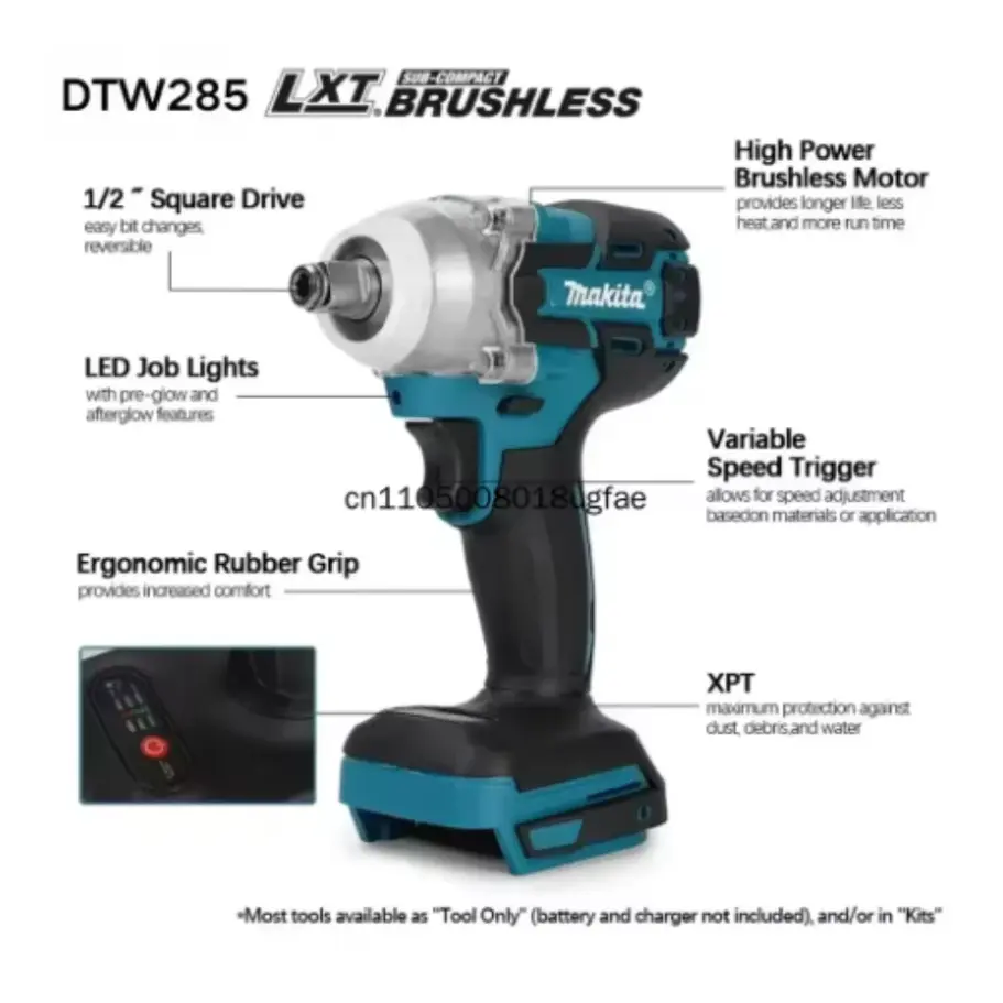 Makita DTW450Z 18V High Torque Impact Wrench on Workbench