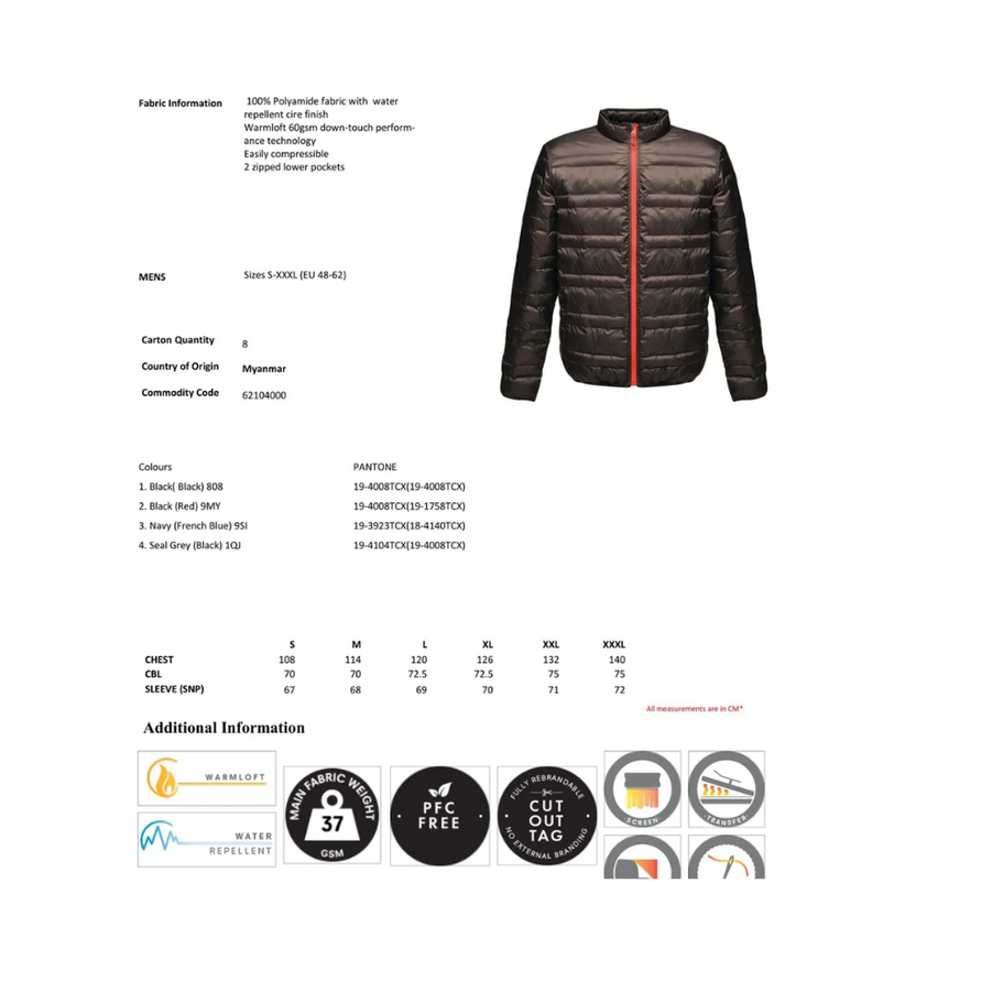 Folded Firedown Jacket, highlighting its compact and packable design for easy storage.