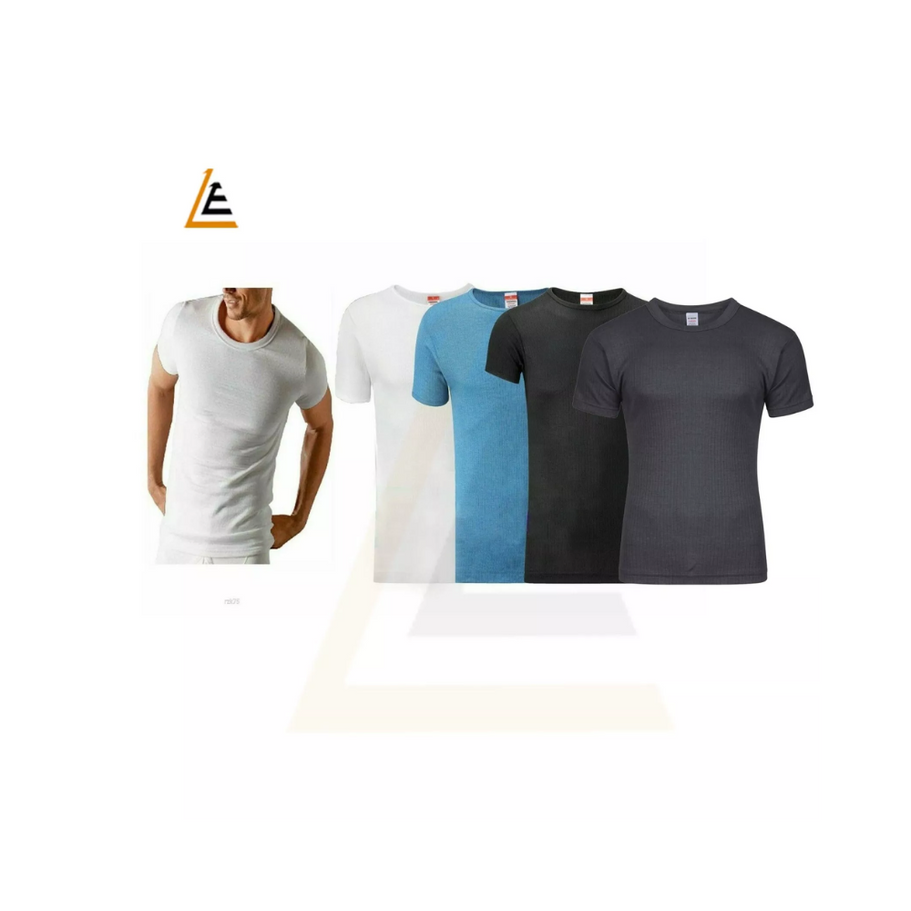 Front view of a men's thermal T-shirt, designed for warmth in winter