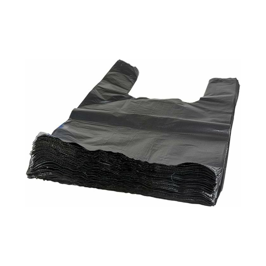 A pack of LE11® eco-friendly dog waste bags with a tie-handle design, emphasizing the leak-proof feature and green, environme