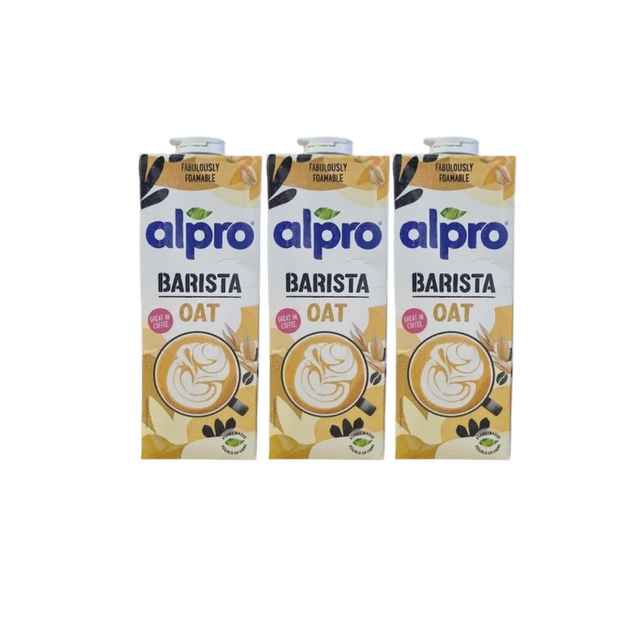 Alpro Oat Milk No.2 Barista (1L, Pack of 3) – Smooth and creamy plant-based milk, specially crafted for baristas to create pe