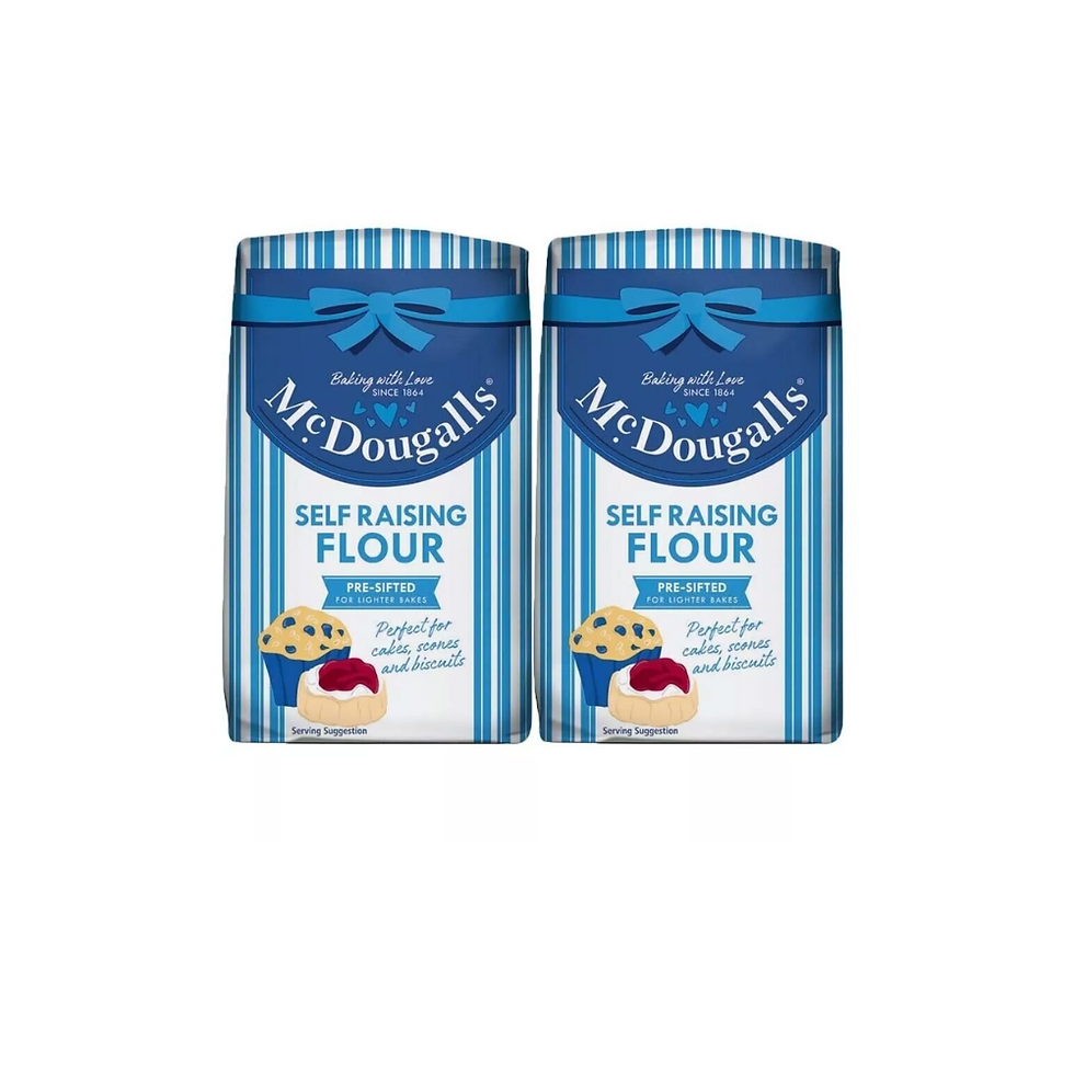 3 x 500g McDougall's Pre-Sifted Self-Raising Flour – Perfect for baking cakes, biscuits, and cookies with a light and fluffy