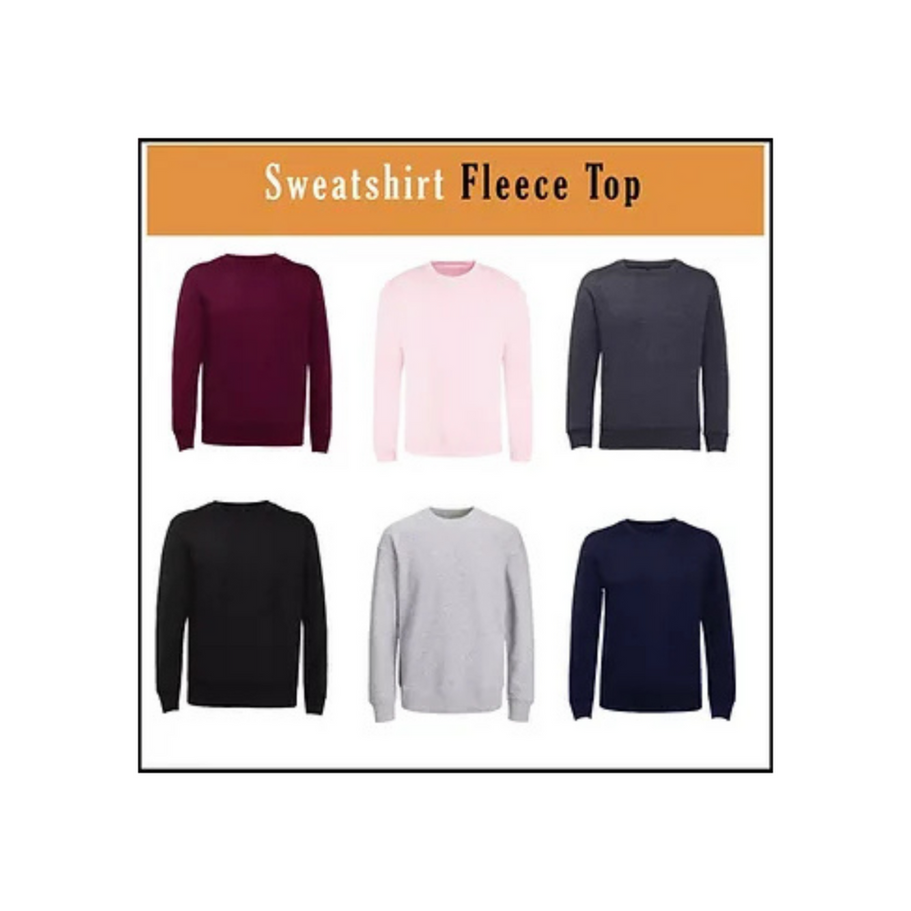 Men's crew-neck fleece sweatshirt – soft, warm, and perfect for casual wear.