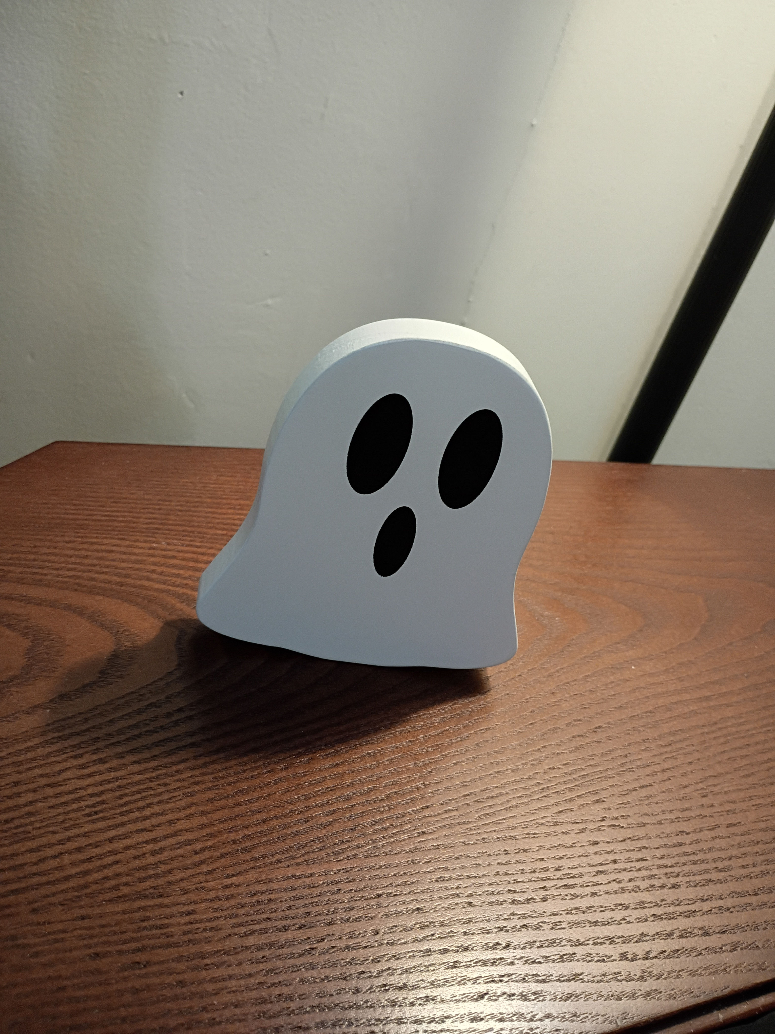 Handmade wooden ghost shelf decor