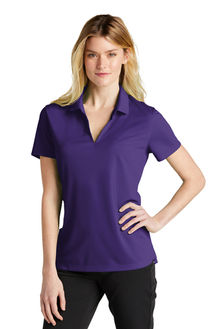 Nike Ladies Dri-FIT Micro Pique 2.0 Polo in the color court purple